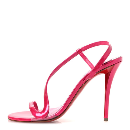 Christian Louboutin Metallic Patent Rosalie 100 Sandals 38 Pink 1 of 11