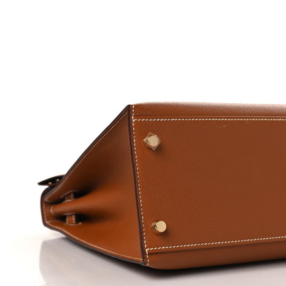 Hermes Epsom Kelly Sellier 32 Gold 8 of 9