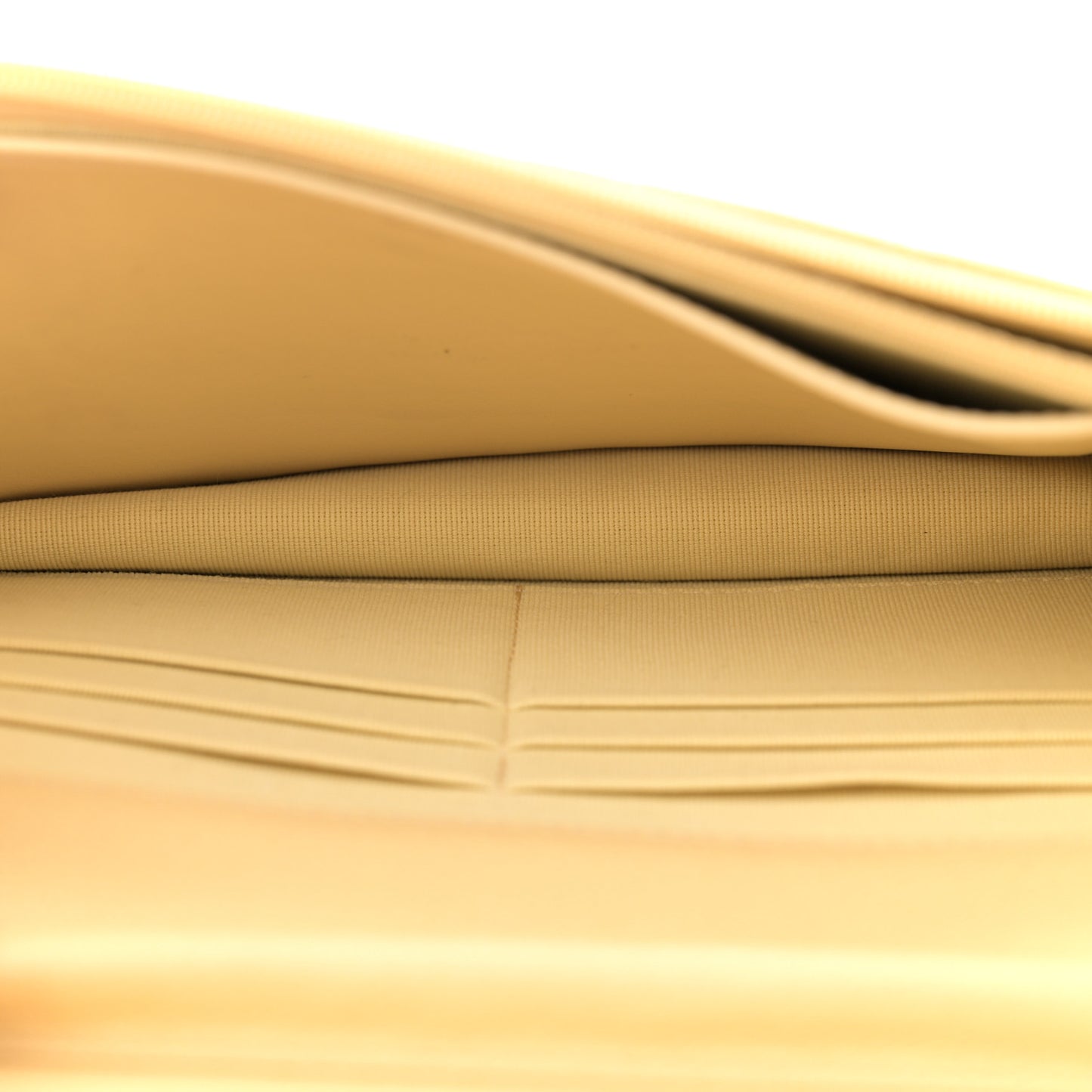 Caviar Quilted Studded CC Wallet on Chain WOC Yellow