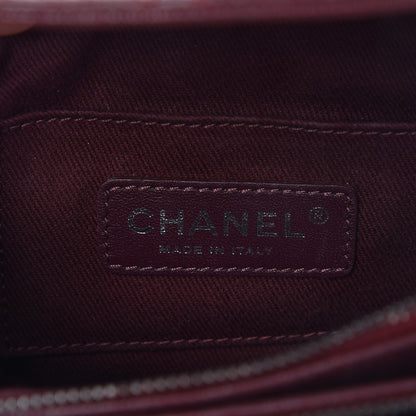Chanel Goatskin Quilted CC Waiter Crossbody Burgundy 6 of 10