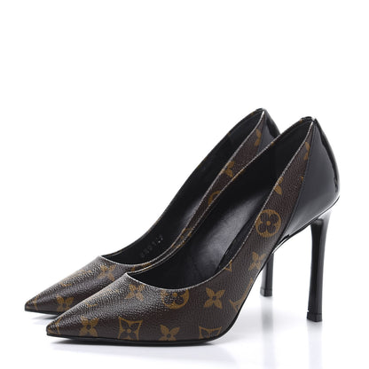 Louis Vuitton Monogram Cherie Pumps 37 Black 3 of 9
