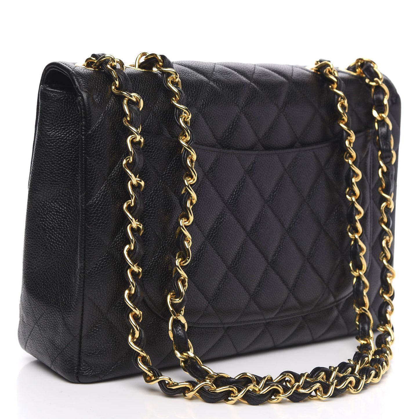 Caviar Jumbo Single Flap Black