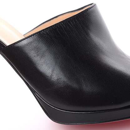 Christian Louboutin Shiny Nappa Pigamule 100 Slide Sandals 38 Black 8 of 9
