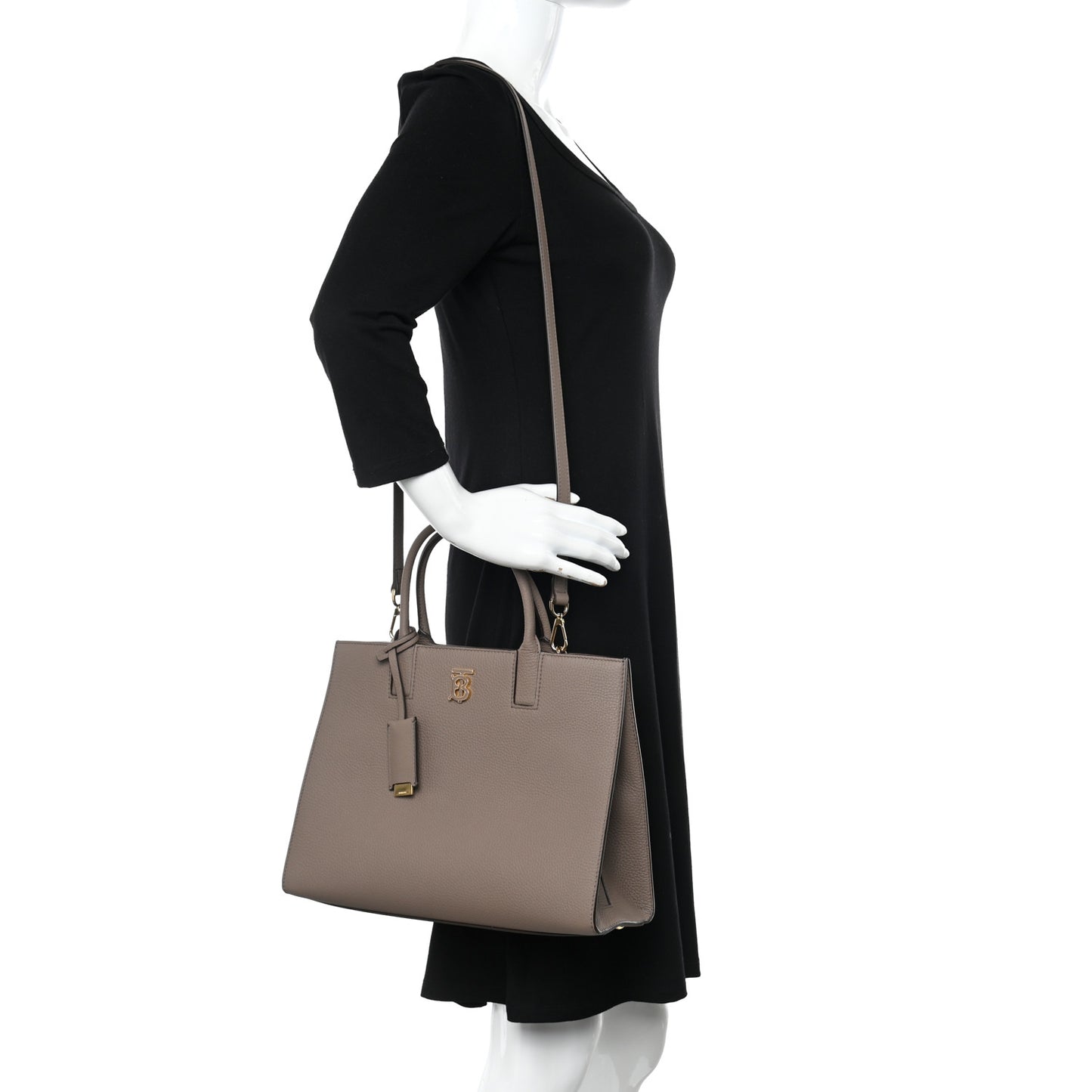 Grained Calfskin Small Frances Tote Light Saddle Brown