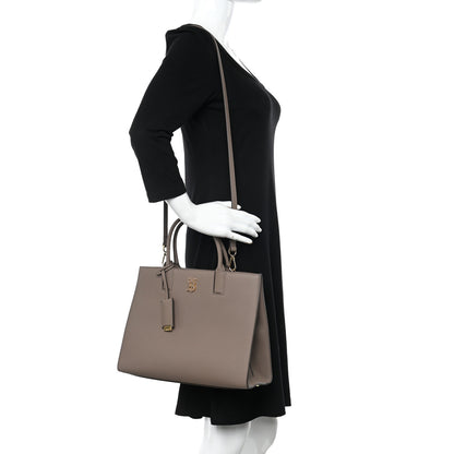 Burberry Grained Calfskin Small Frances Tote Light Saddle Brown 2 of 10