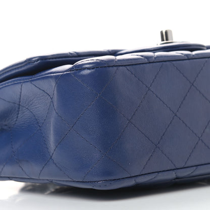 Chanel Lambskin Quilted Mini Rectangular Flap Dark Blue 8 of 11