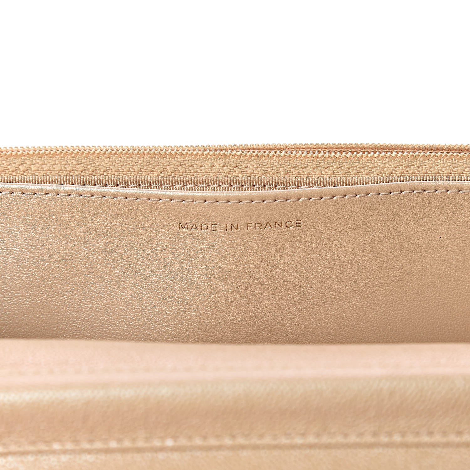 Chanel Iridescent Caviar Quilted Wallet On Chain WOC Beige 7 of 12