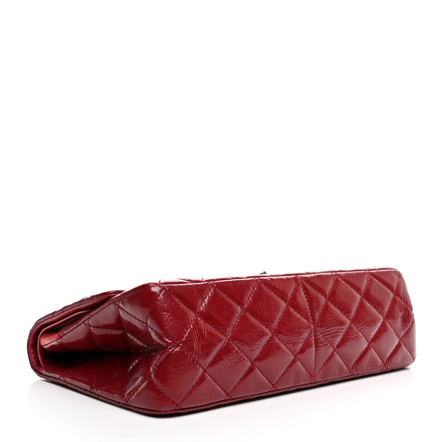 Aged Glazed Calfskin Quilted 2.55 Reissue 227 Flap Red
