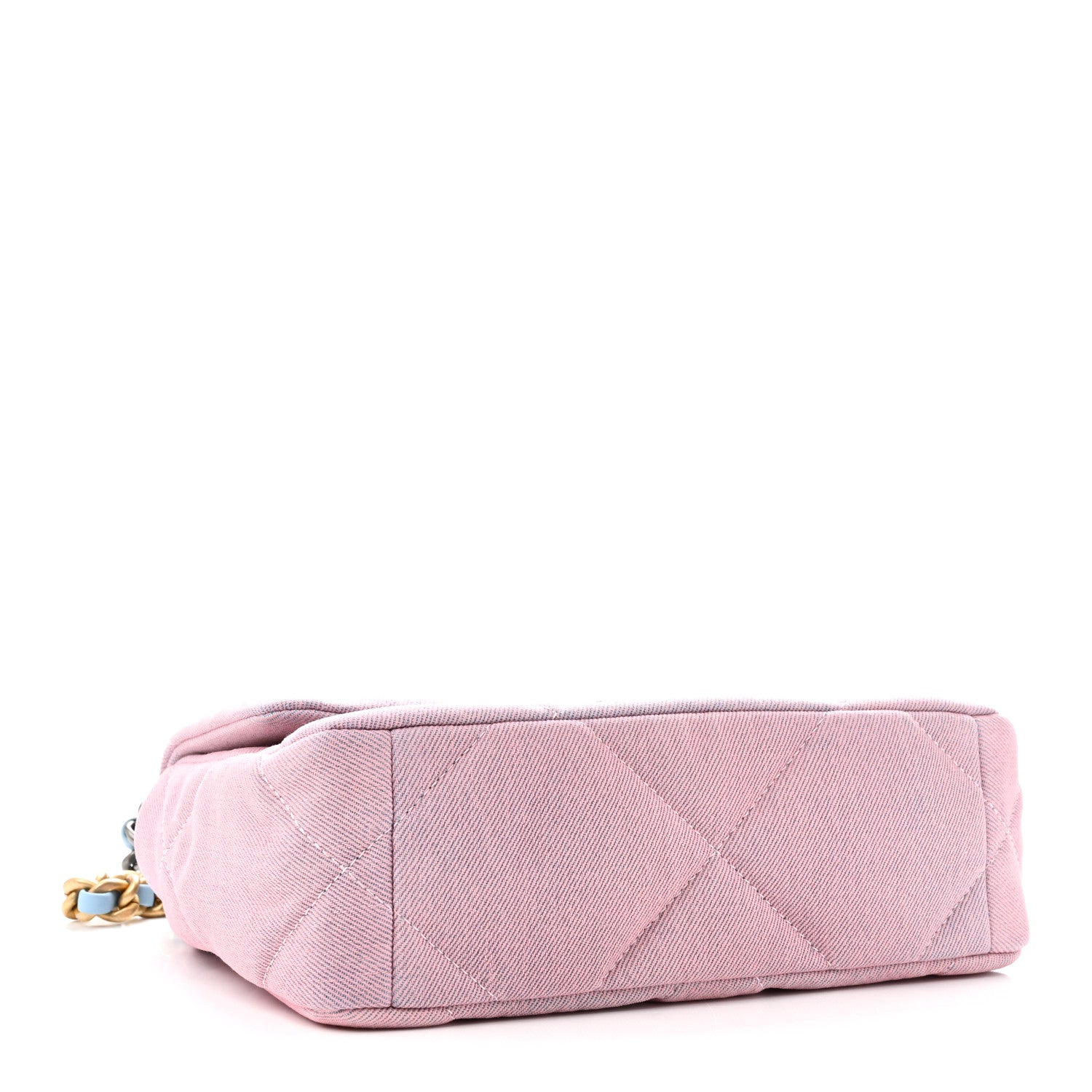 Chanel Denim Quilted Medium Chanel 19 Flap Blue Pink 4 of 11