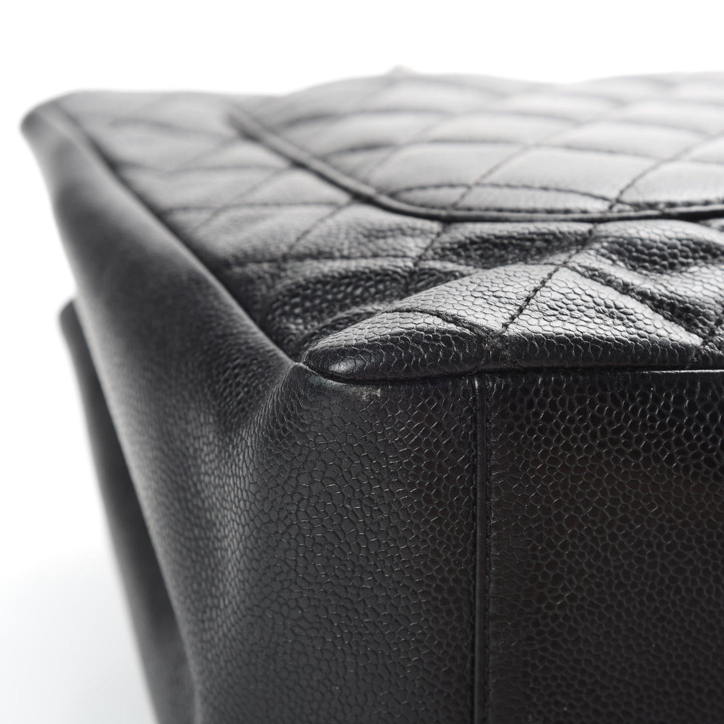 Caviar Quilted Grand Shopping Tote GST Black