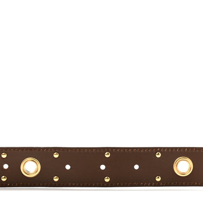 Gucci Faded Calfskin Grommet Double G Belt 80 32 Cuir 5 of 9