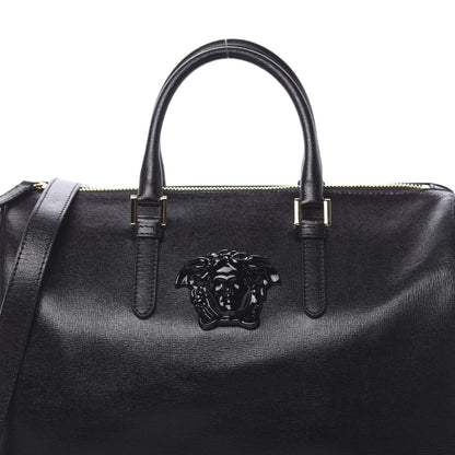 Versace Saffiano Calfskin Palazzo Duffle Bag Black 11 of 11
