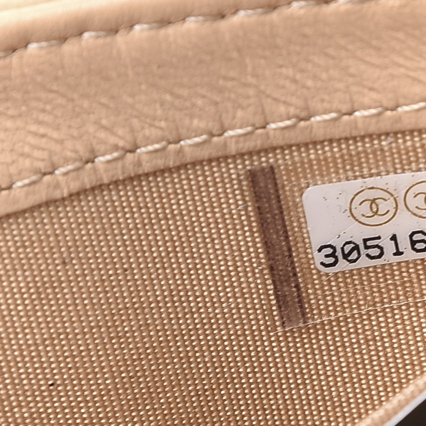 Lambskin Quilted Mini Trendy CC Clutch With Chain Beige