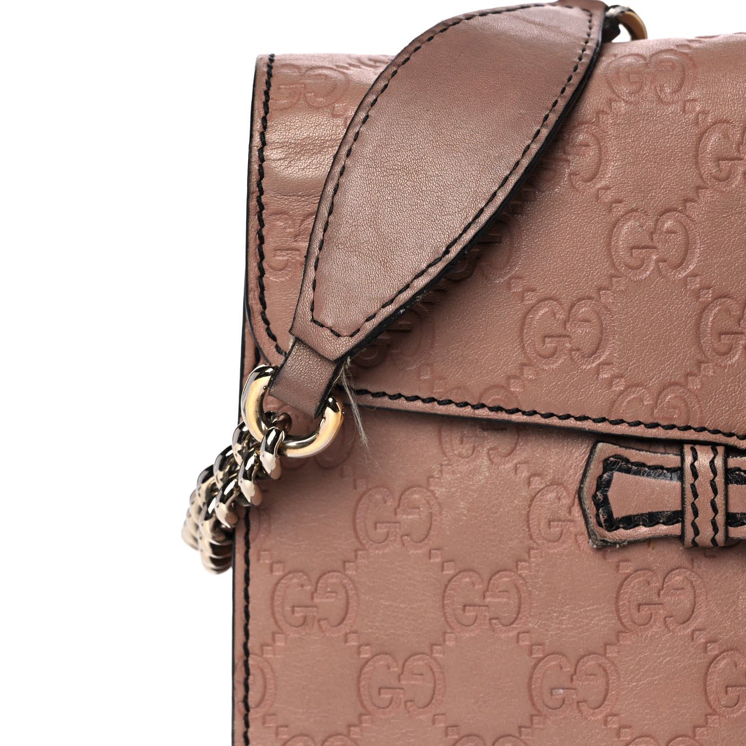Gucci Guccissima Medium Emily Chain Shoulder Bag Camelia 7 of 14