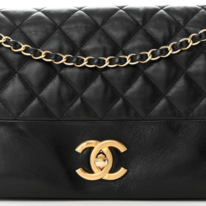 Chanel Calfskin Quilted Jumbo Soft Elegance Flap Black 10 of 12