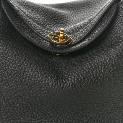 Hermes Taurillon Clemence Lindy 26 Black 8 of 12