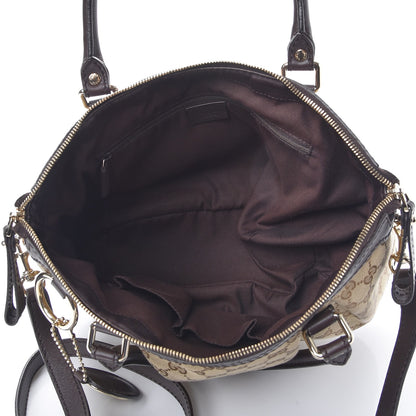 Gucci Monogram Medium Sukey Top Handle Dark Brown 6 of 8