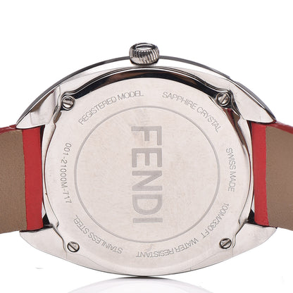 Fendi Stainless Steel Calfskin 34mm Momento Date Quartz Watch 5 of 8