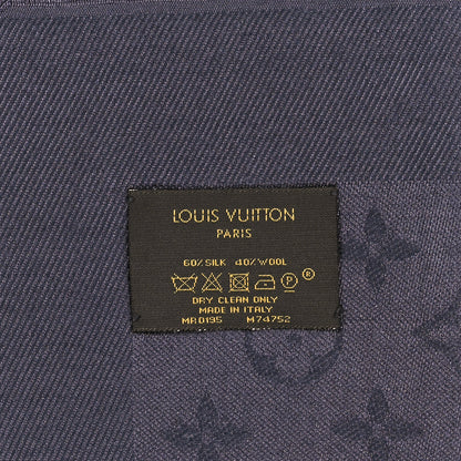 Louis Vuitton Monogram Silk Wool Shine Shawl Anthracite 3 of 3