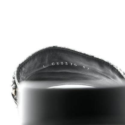 Chanel Fantasy Lambskin Chain Flat Sandals 37 Silver Black 6 of 10