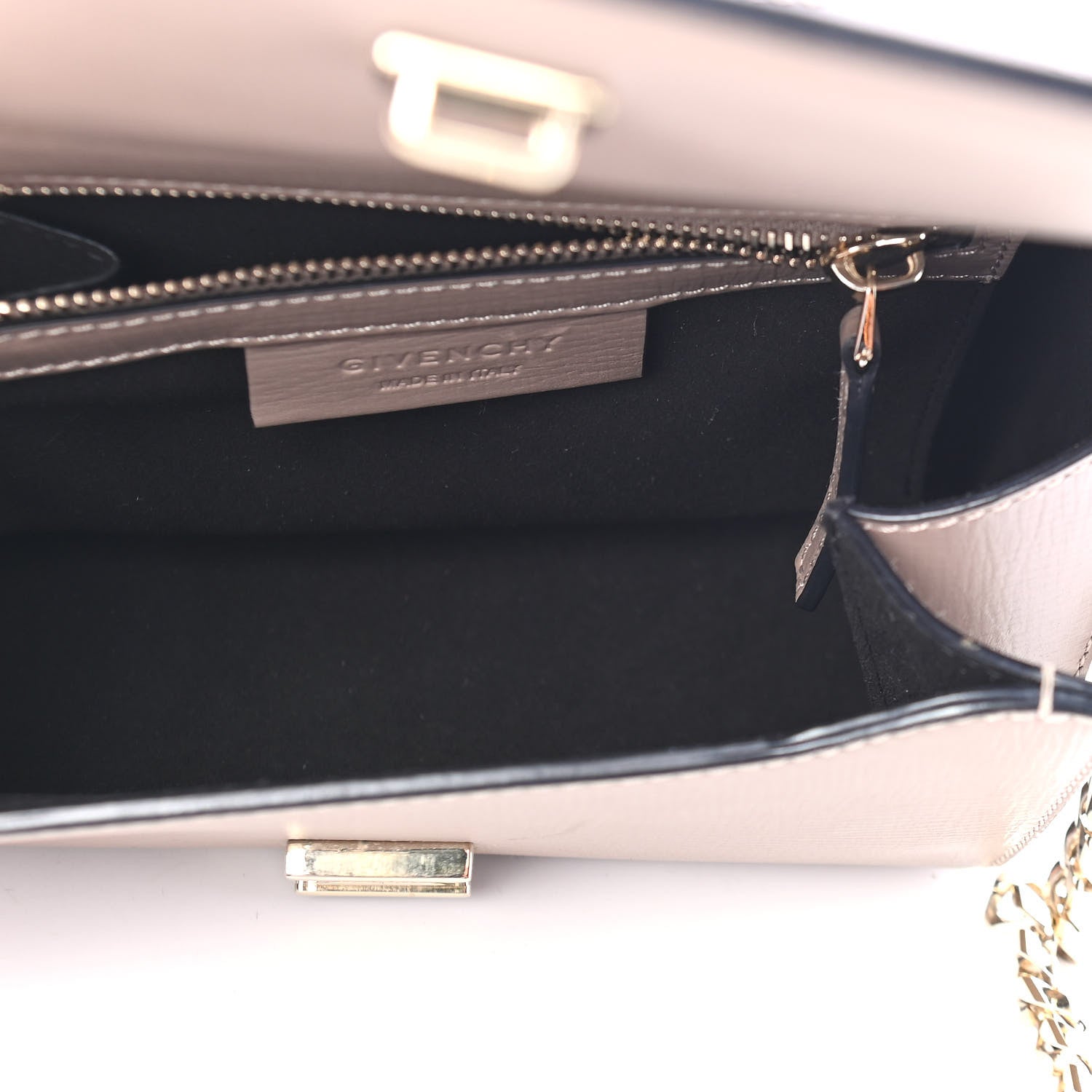Givenchy Textured Calfskin Mini Pandora Box Chain Crossbody Bag Mastic 5 of 9