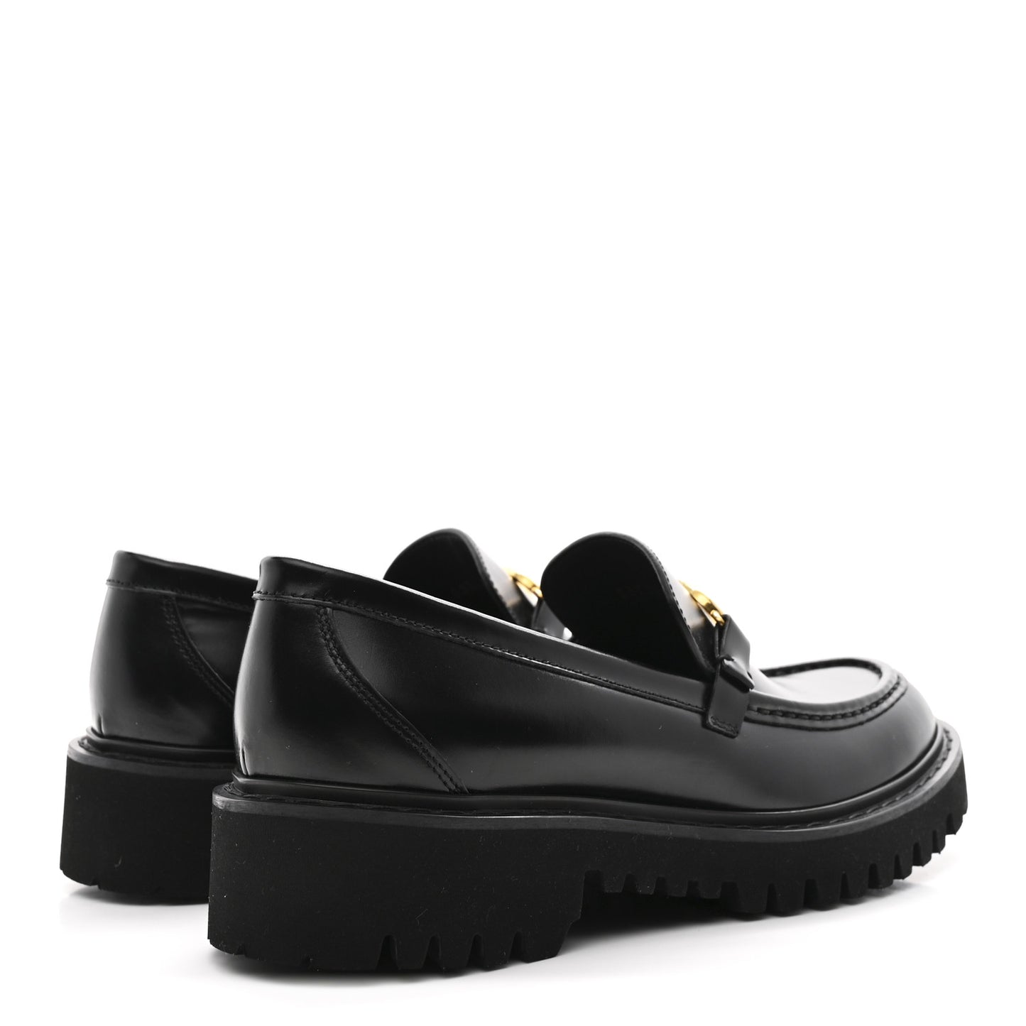 Calfskin Vlogo Loafers 37.5 Black