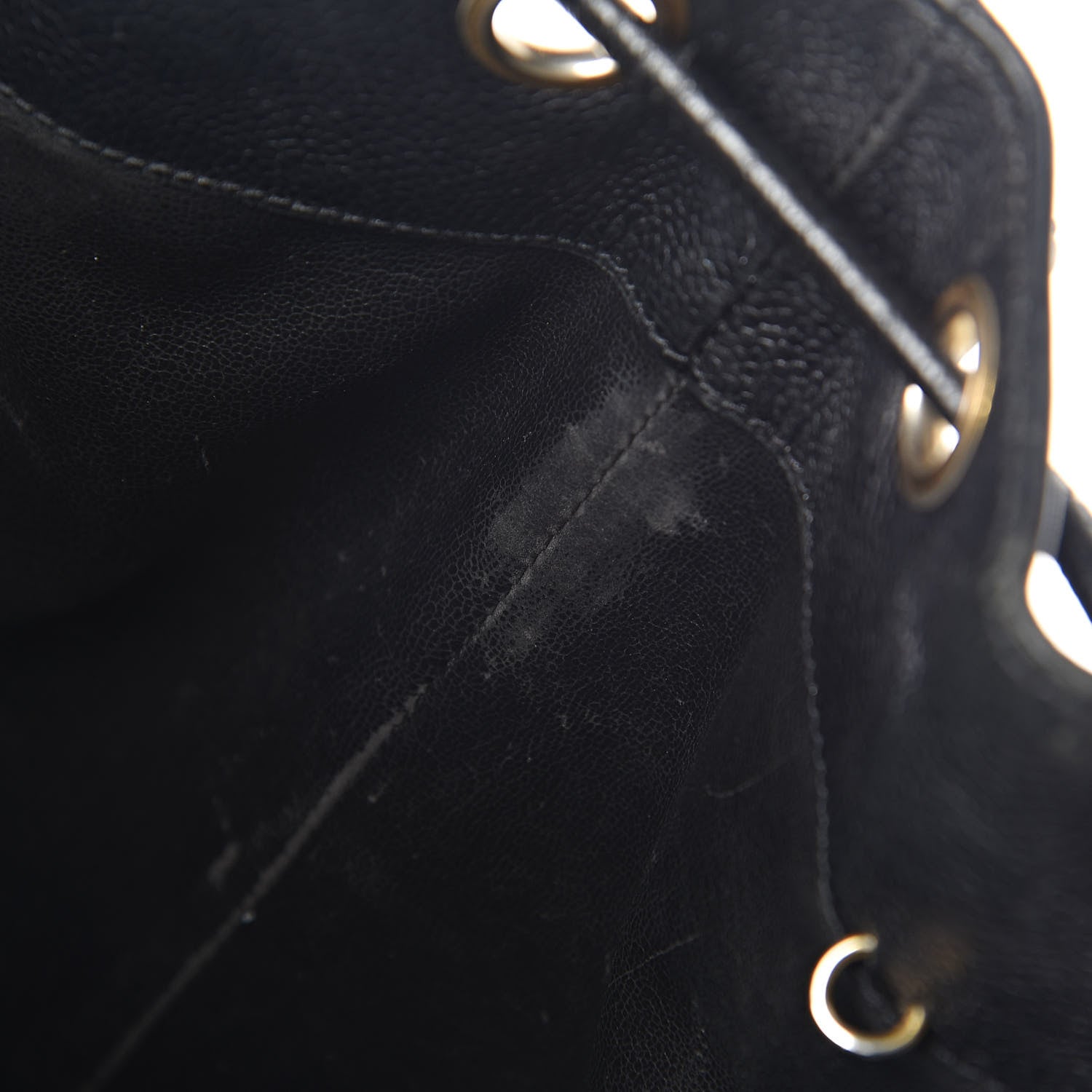 Chanel Caviar CC Drawstring Shoulder Bag Black 7 of 18