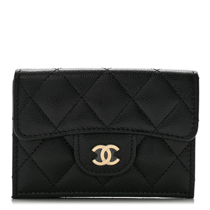 Chanel Caviar Quilted Double Flap Wallet Black 1 of 8