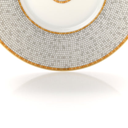Hermes Porcelain Mosaique Au 24 Platine Tea Cup And Saucer Gold 7 of 9