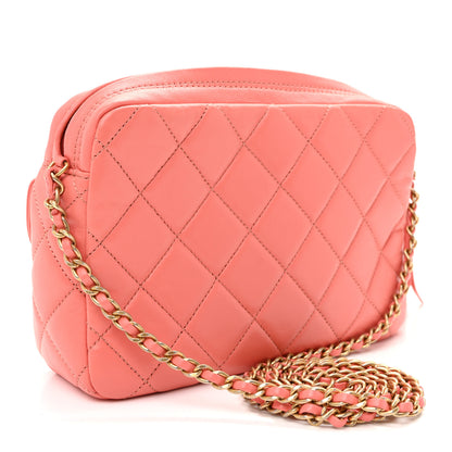 Chanel Lambskin Quilted Chain & Tassel Small Camera Case Pink 3 of 10
