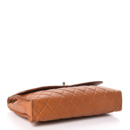 Chanel Calfskin Quilted Single Flap Dark Beige 4 of 16