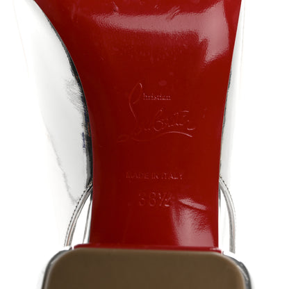 Christian Louboutin Specchio Minny Sling 70 Pump 38.5 Silver 8 of 11
