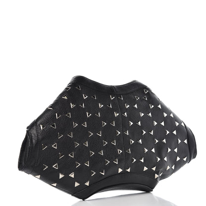 Alexander McQueen Calfskin Studded De Manta Clutch Black 3 of 11
