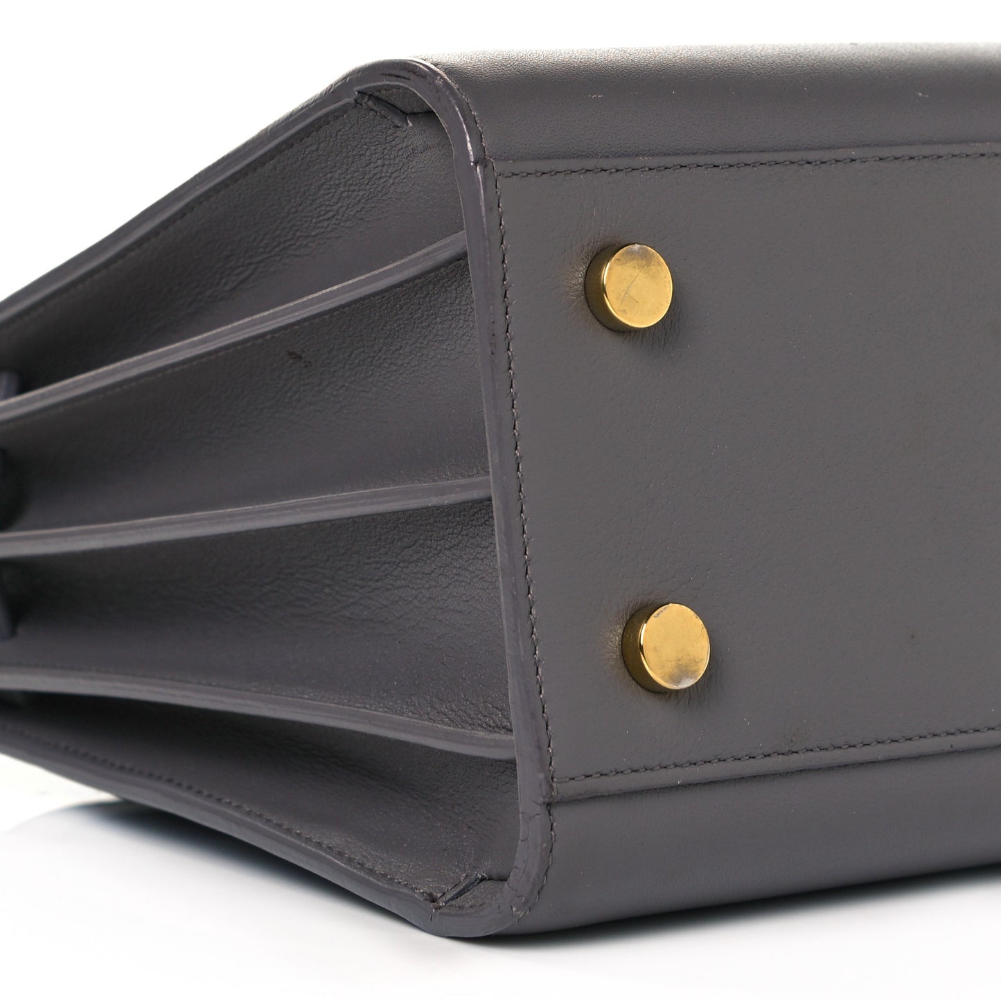 Grained Calfskin Baby Sac De Jour Fog