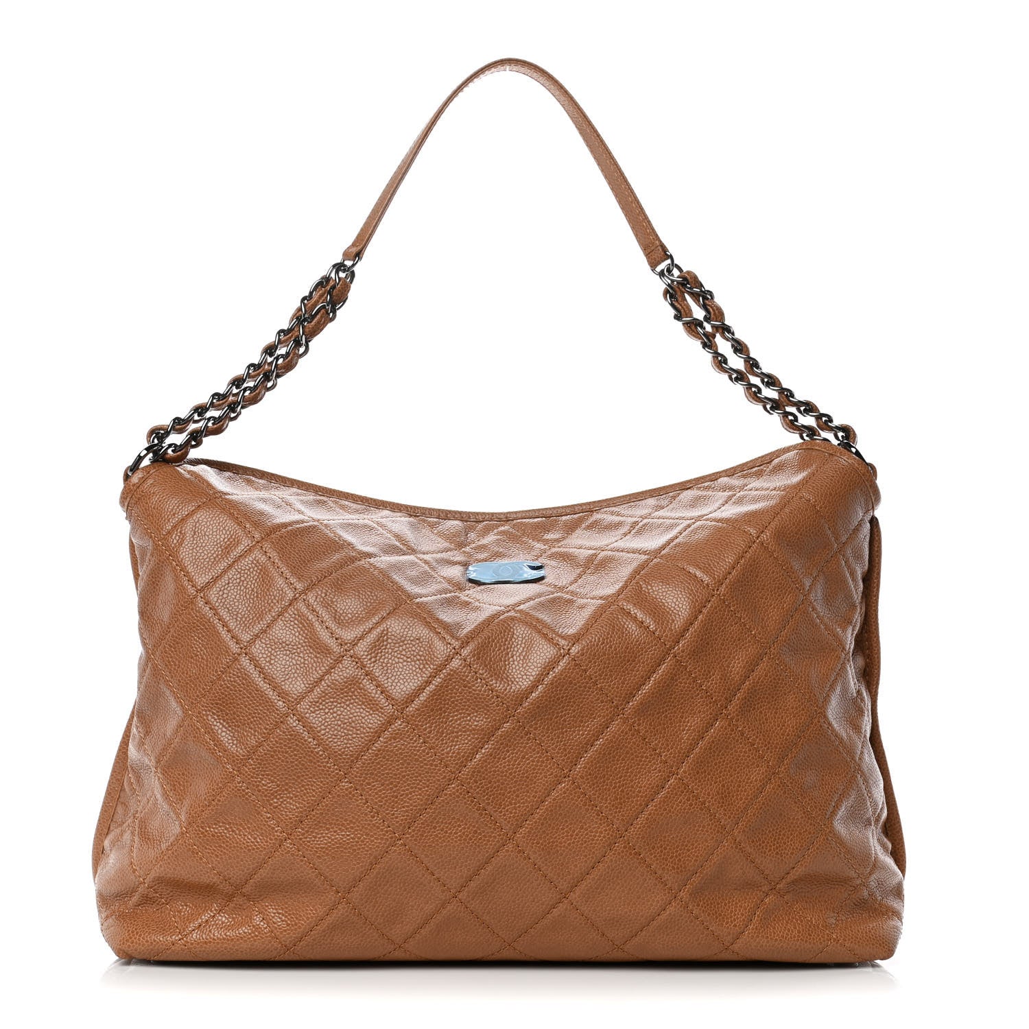 Chanel Caviar Quilted CC Hobo Bag Dark Beige 1 of 14