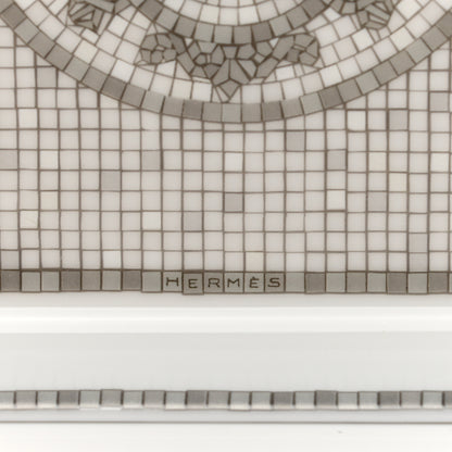 Hermes Porcelain Mosaique Au 24 Sushi Plate Platine 4 of 7