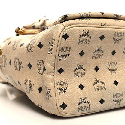 MCM Visetos Medium Studded Dual Stark Backpack Beige 8 of 11