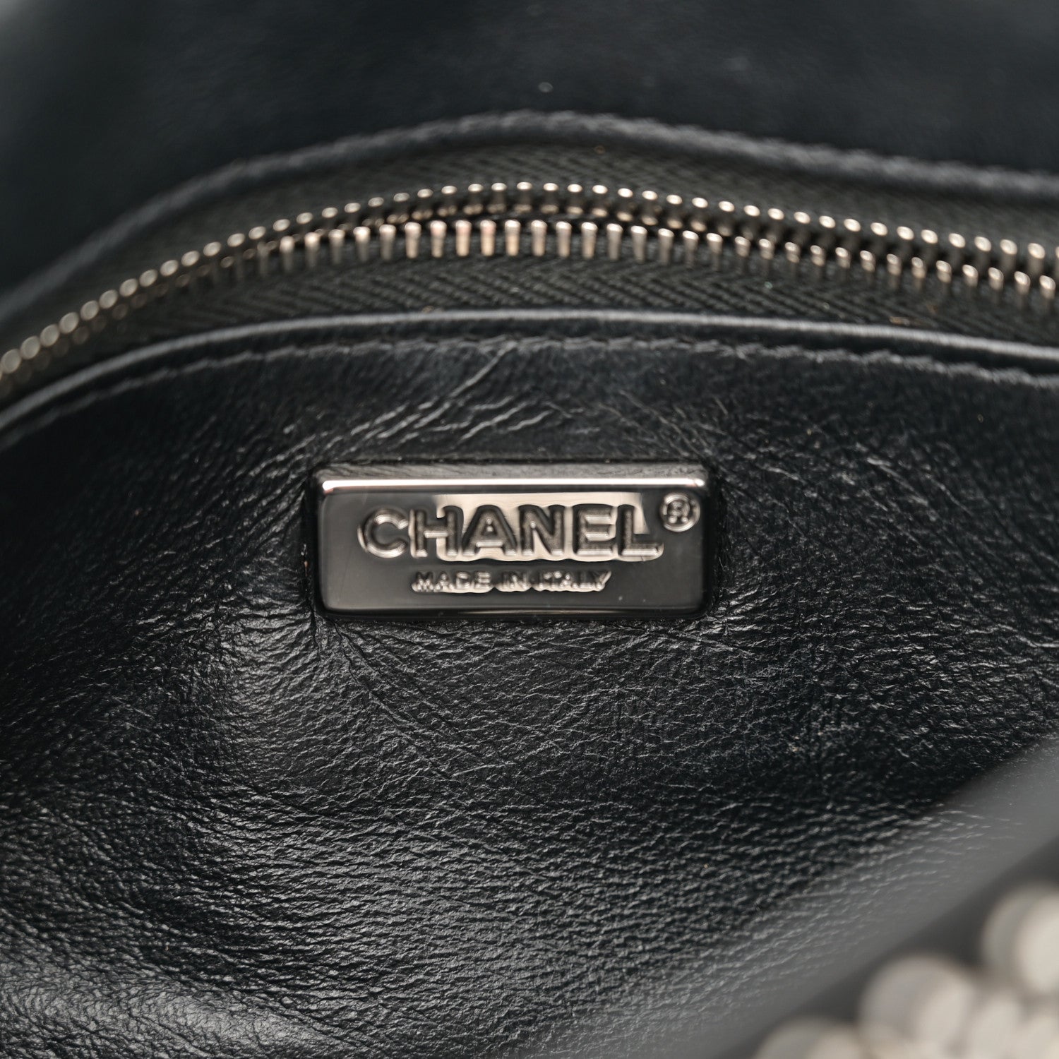 Chanel Velvet Strass Evening Flap Bag Black Silver 6 of 13