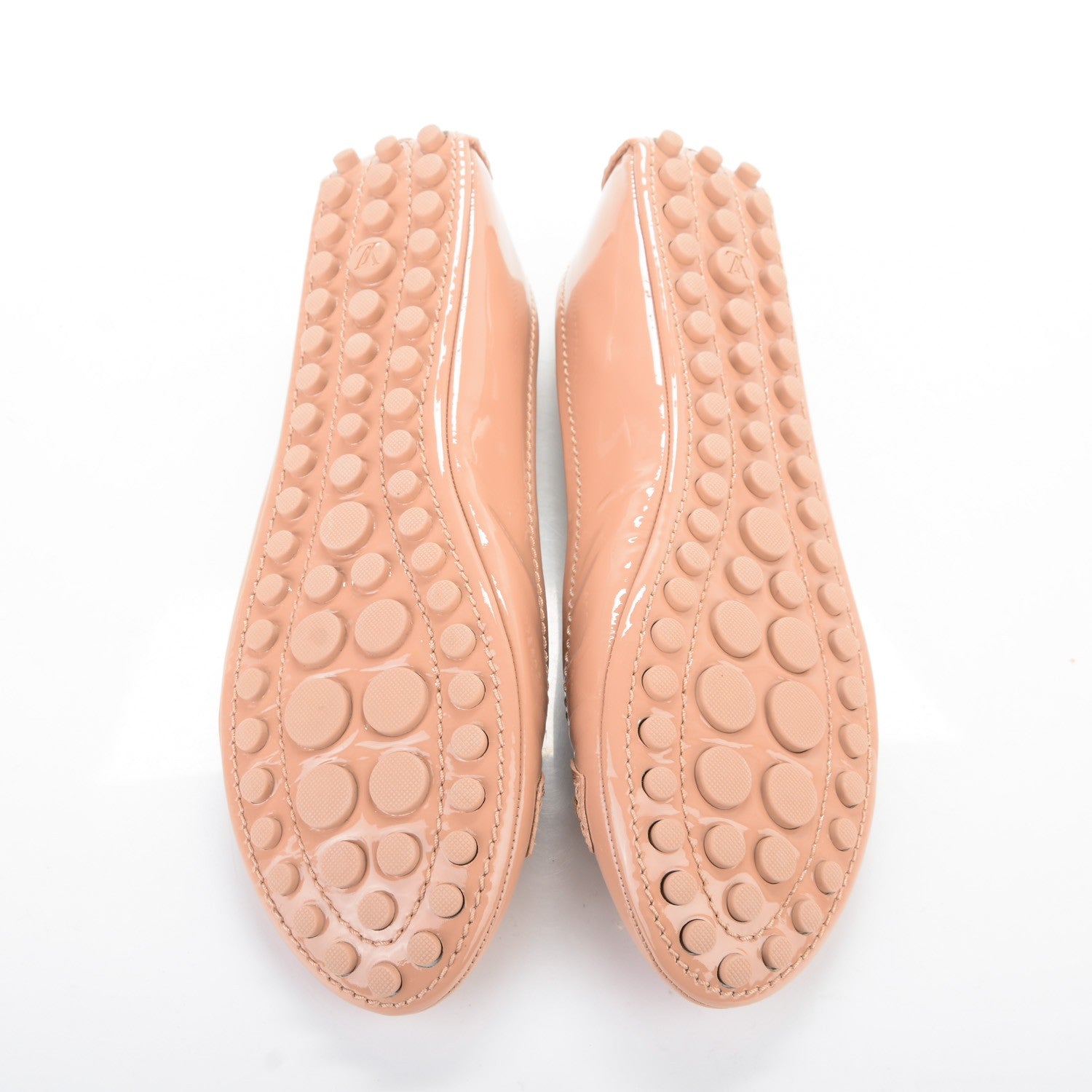 Louis Vuitton Patent Calfskin Oxford Ballerina Flats 38.5 Beige 5 of 7