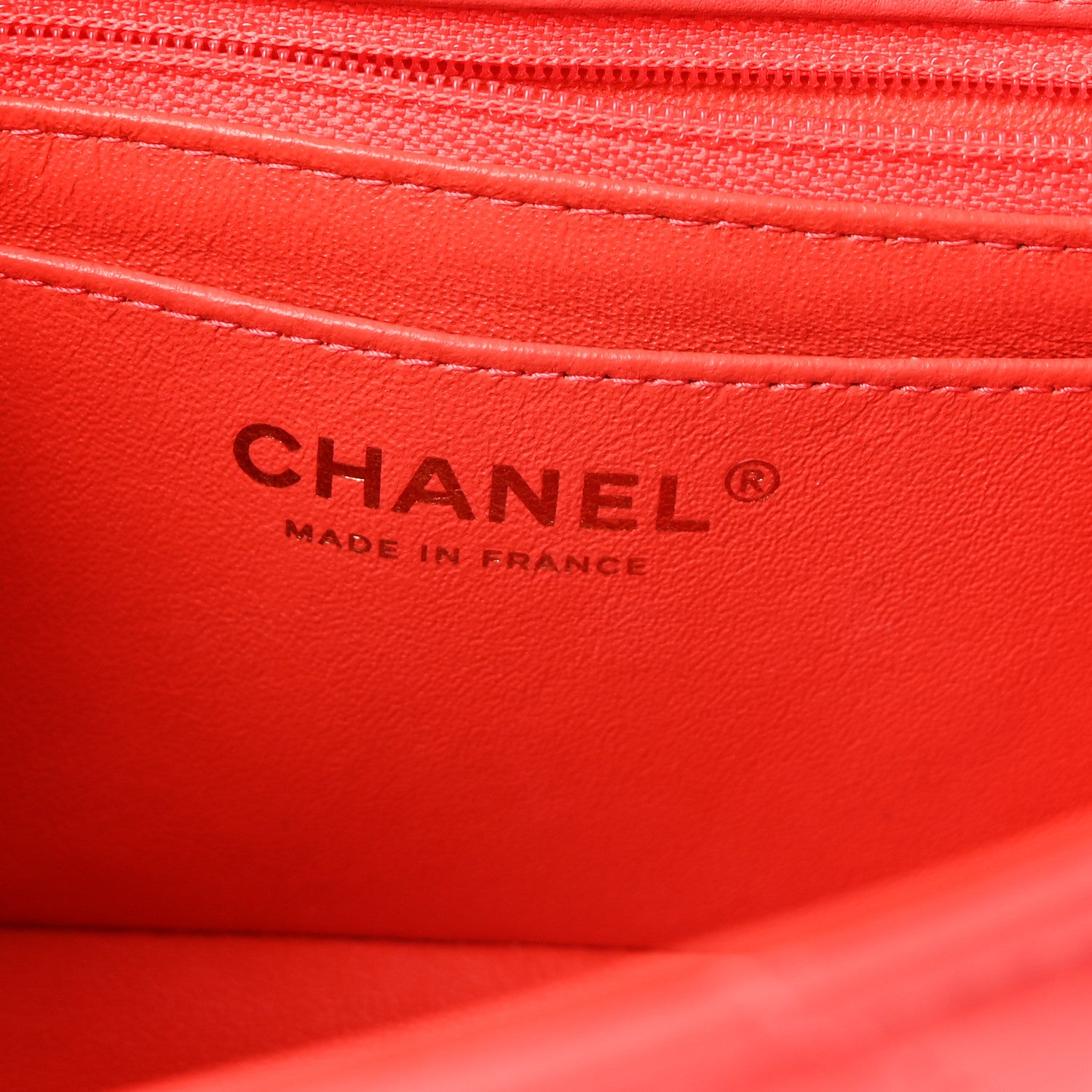 Chanel Lambskin Quilted Mini Rectangular Flap Red 6 of 10