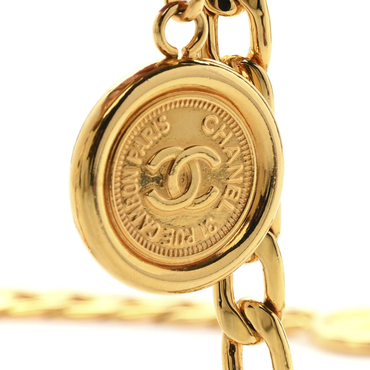 CC Coin Chain Belt Gold