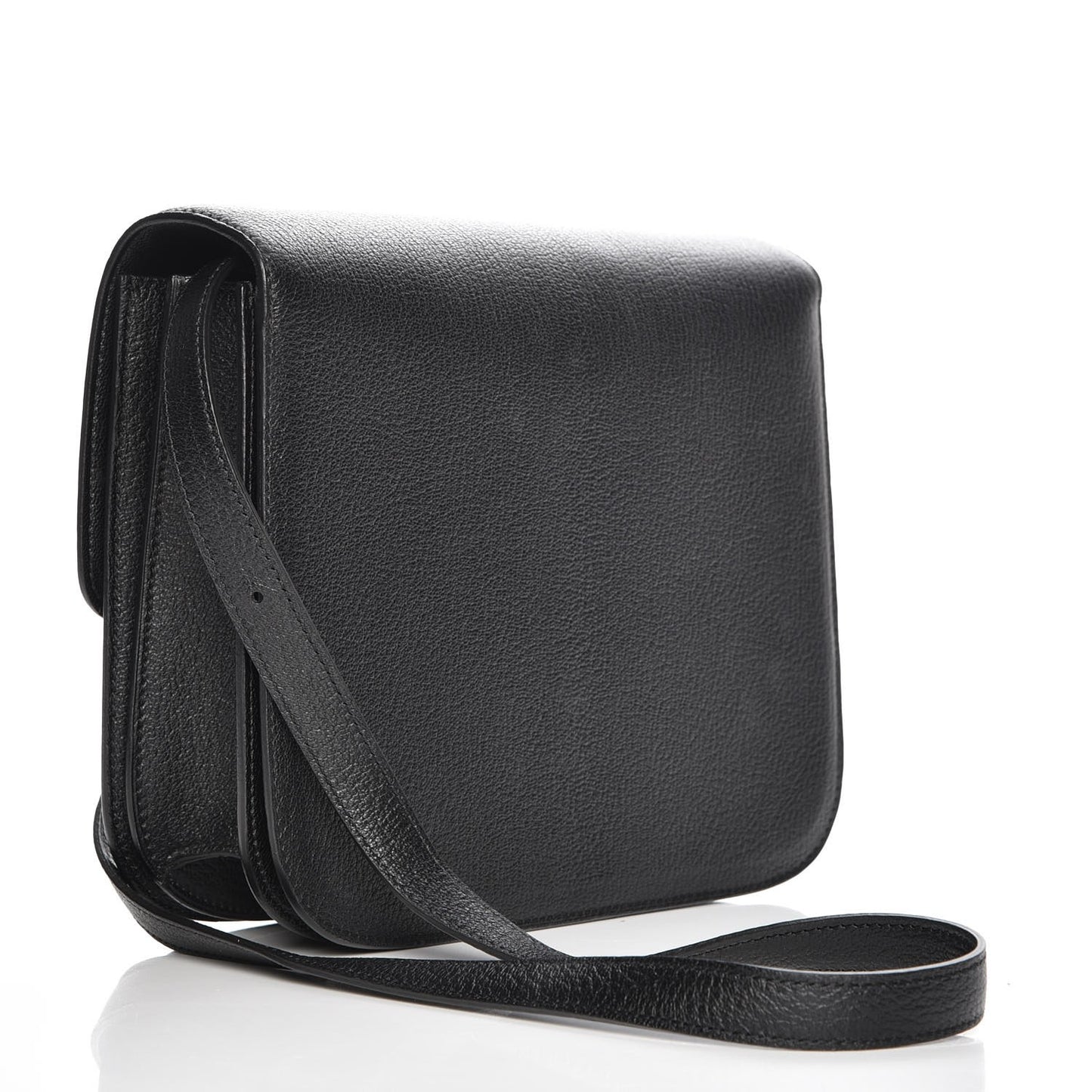 Goatskin Medium Classic Box Flap Bag Black
