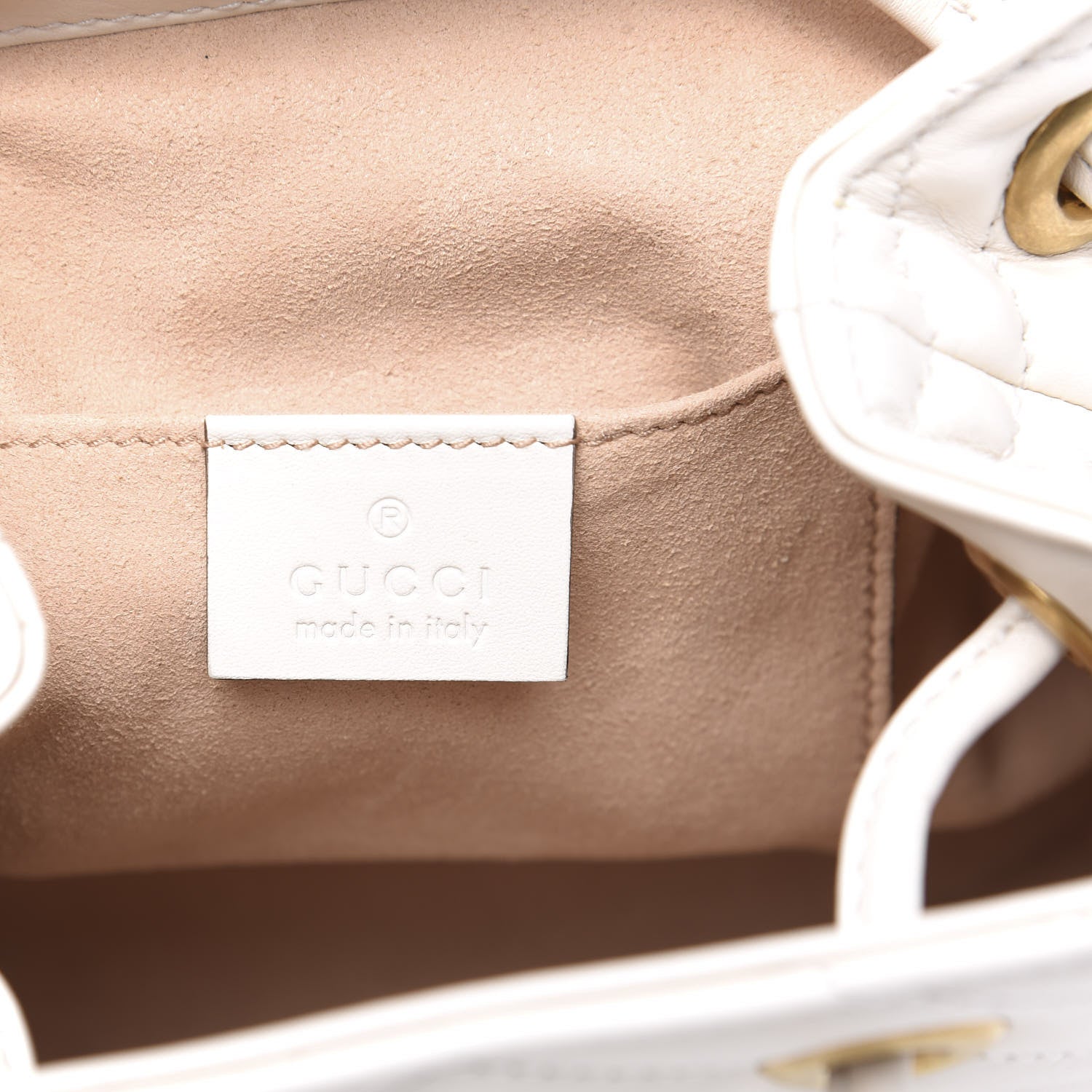 Gucci Calfskin Matelasse GG Marmont Flap Backpack White 5 of 6