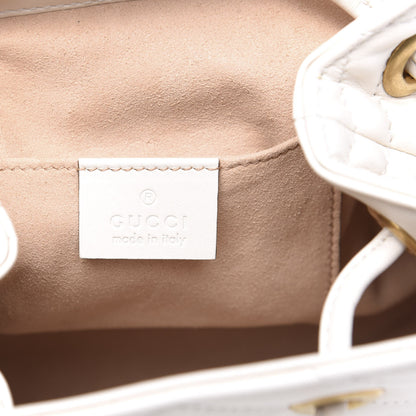 Gucci Calfskin Matelasse GG Marmont Flap Backpack White 5 of 6