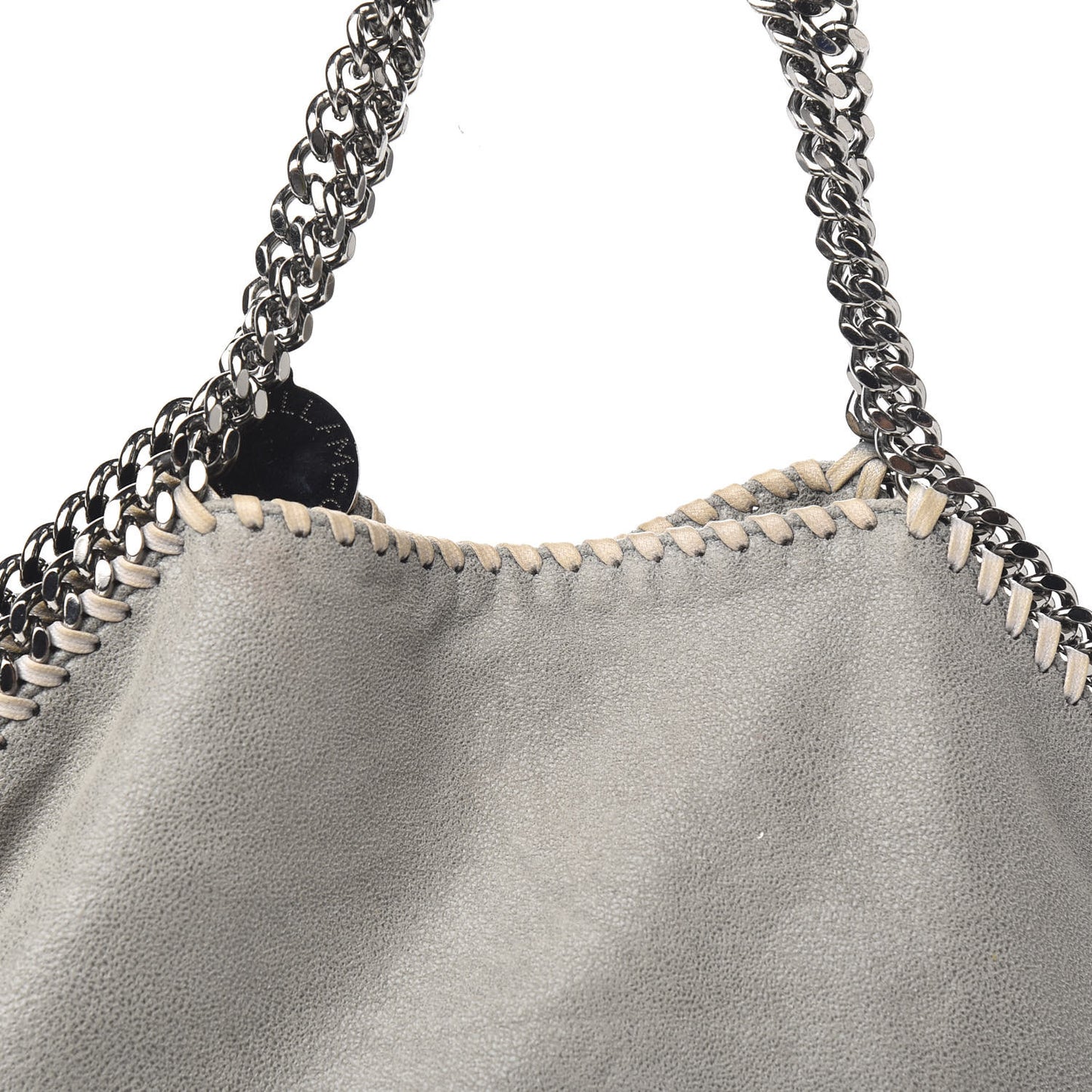 Shaggy Deer Falabella Fold Over Tote Grey