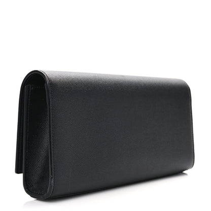 Saint Laurent Grain De Poudre Monogram Cassandre Clutch Black 3 of 10