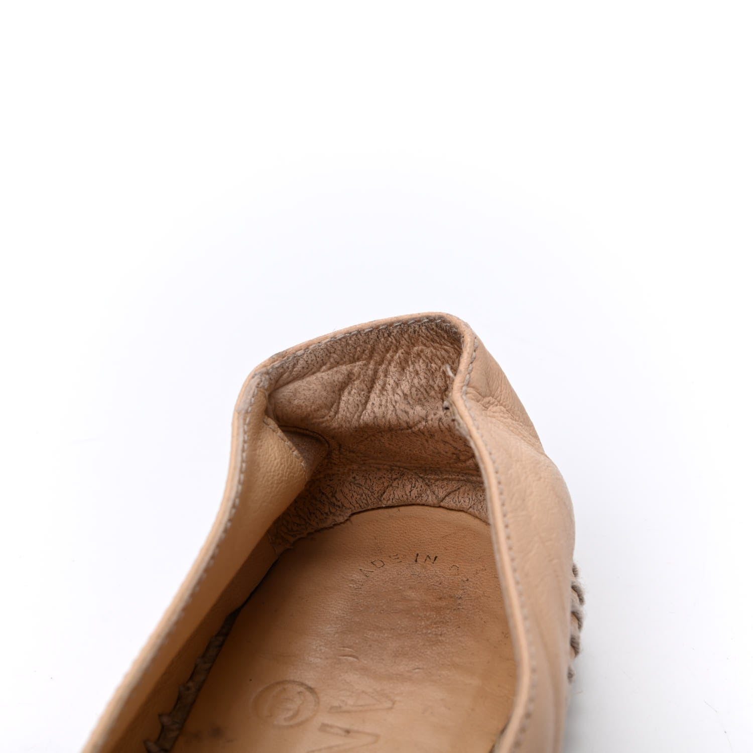 Chanel Lambskin CC Espadrilles 38 Beige Black 13 of 17