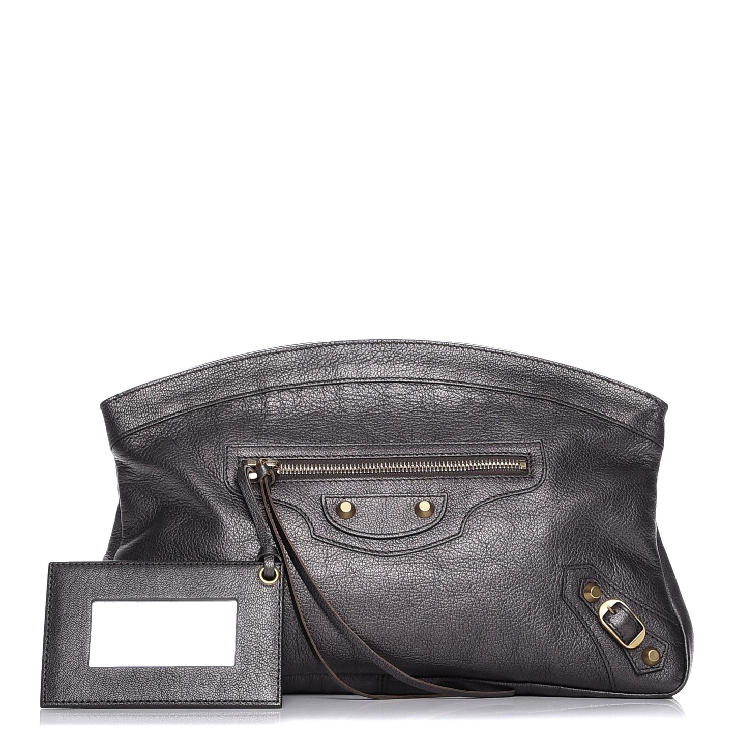 Chevre Classic Gold Hardware Premier Clutch Bronze