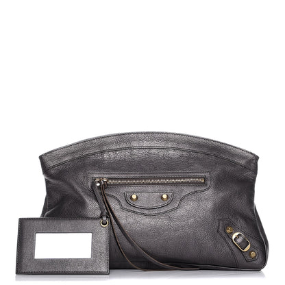 Balenciaga Chevre Classic Gold Hardware Premier Clutch Bronze 1 of 11