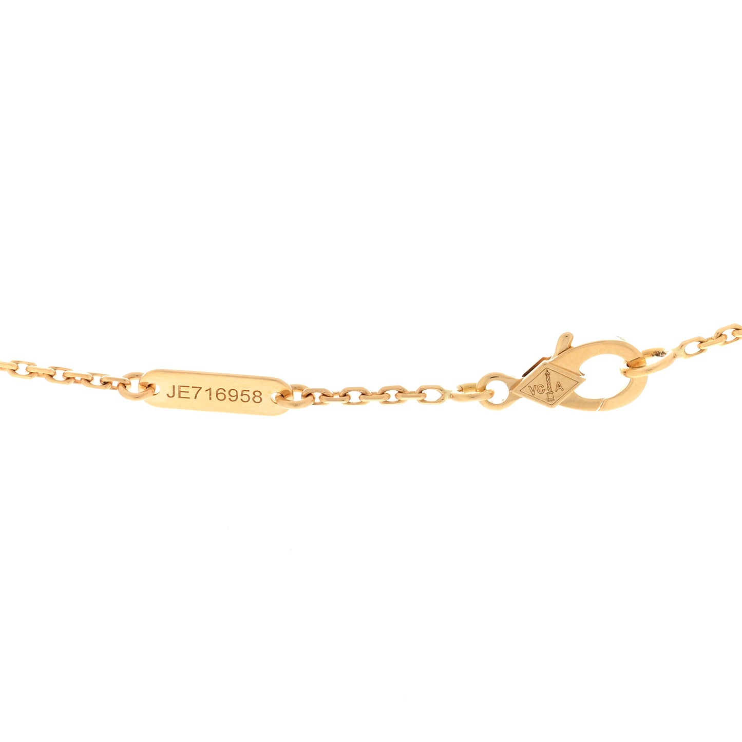 18K Yellow Gold Malachite Vintage Alhambra Pendant Necklace